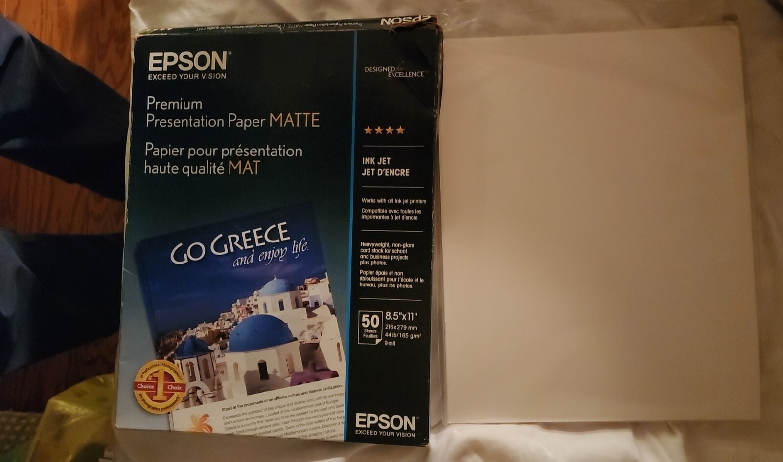 EPSON MATTE PREMIUM PHOTO PAPER 8.5″ x 11″ C13S041257 40 SHEETS