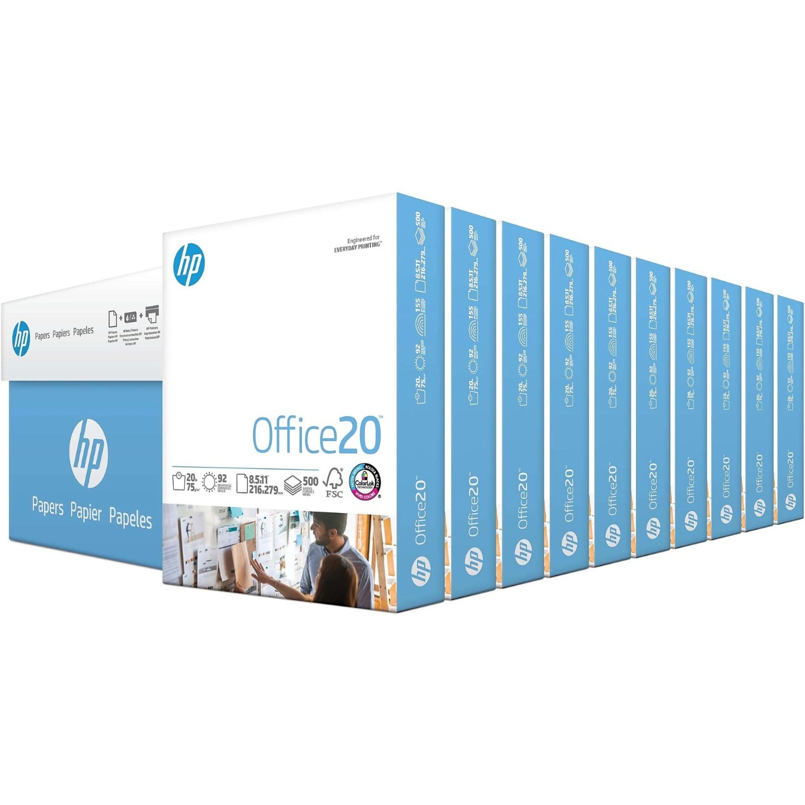 HP Office White Print Paper Size (8.5″ x 11″) Case Of 10 Reams, Count 5000 Sheet