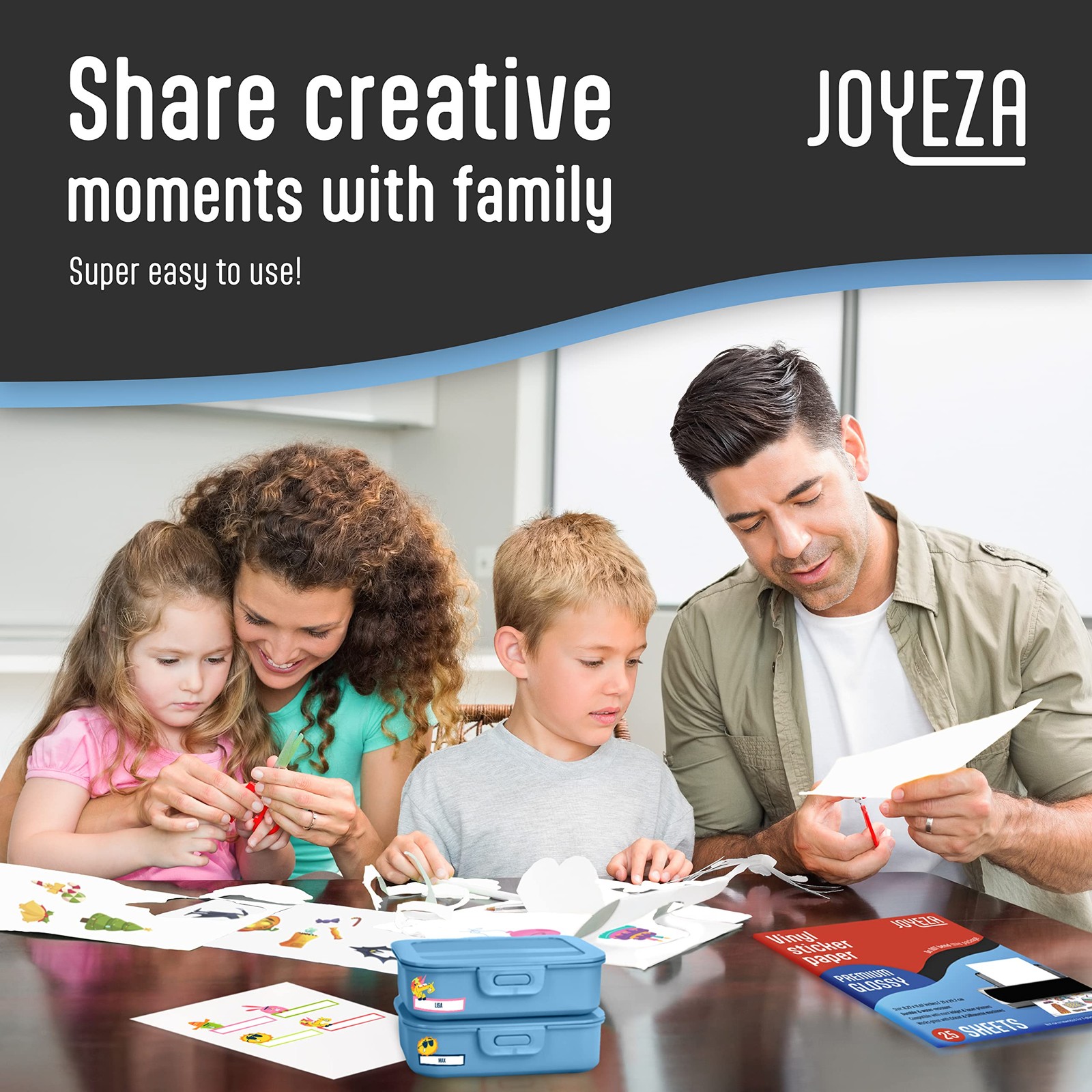 JOYEZA Premium Printable Vinyl Sticker Paper for Inkjet Printer – 25 Sheets