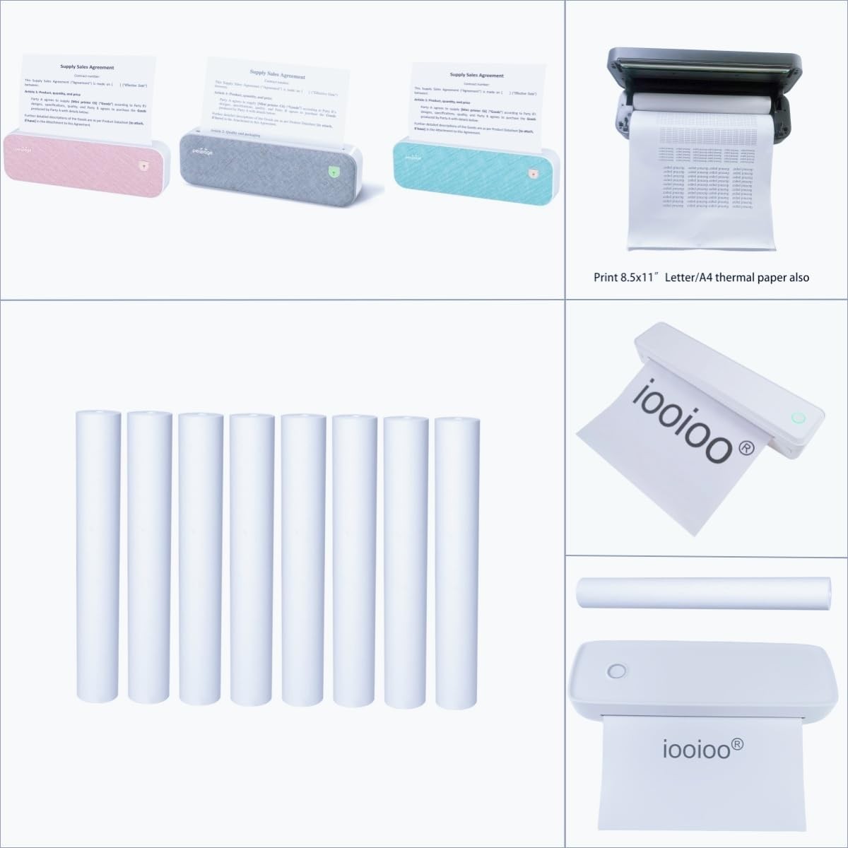 8 rolls (about 200 pages), A4, BPS free, thermal 8 rolls, 3 years, white