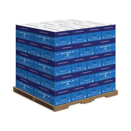 Hammermill Great White Recycled Copy Paper 92 Brightness 20lb 8-1/2/ 14 1 Pallet