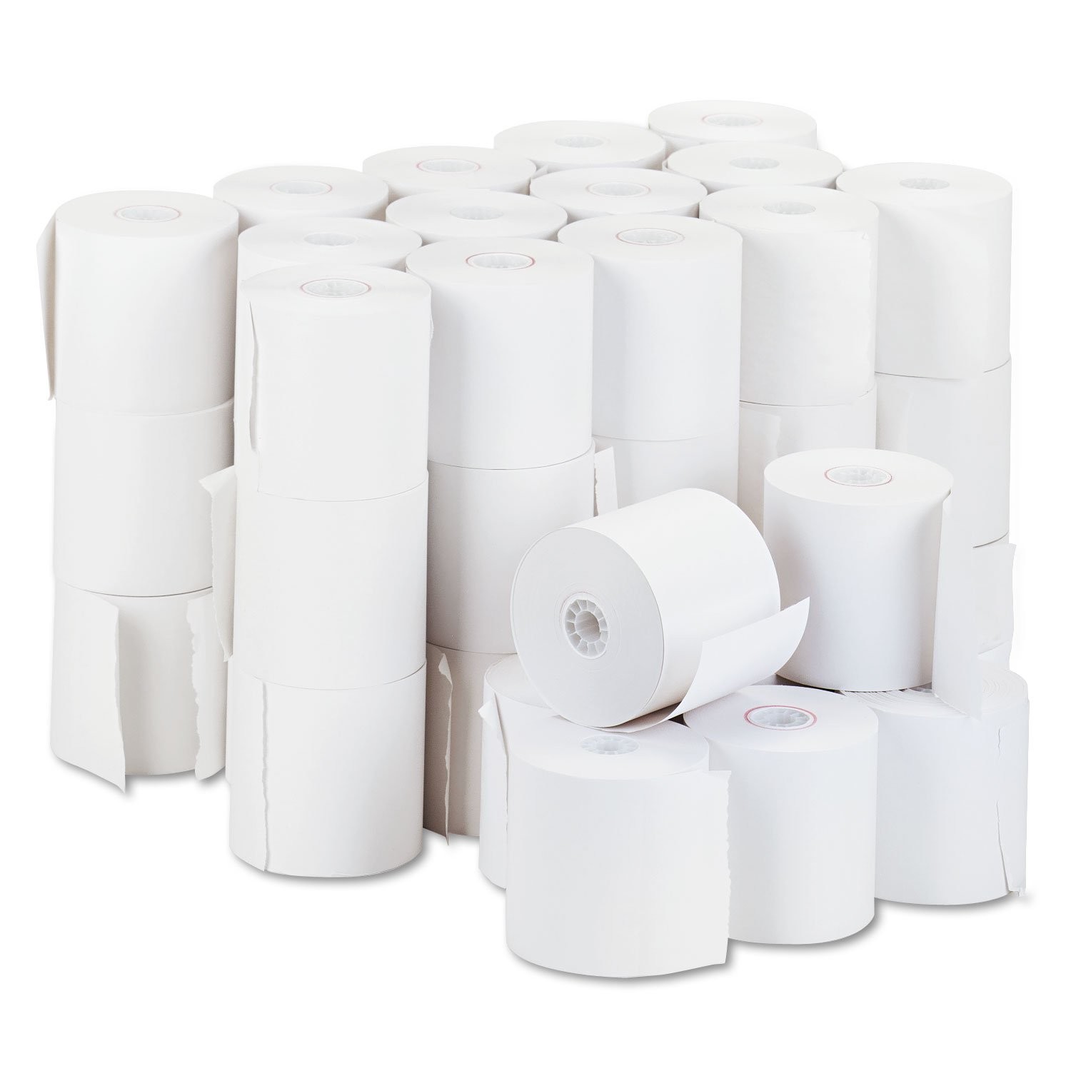 PM Company POS/Cash Register Rolls, 3 Inches X 150 Feet, White, 50 per White