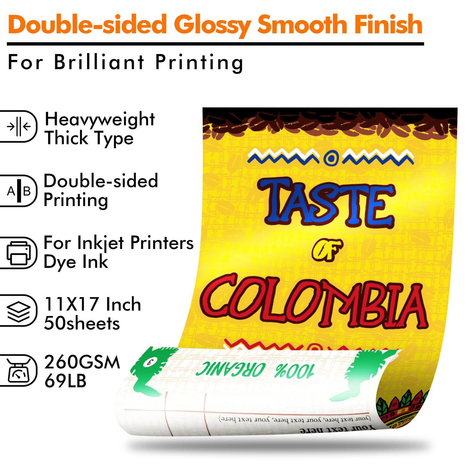 Koala Photo Paper Heavyweight Double Sided Glossy 260gsm 11×17 In 50 Sheets
