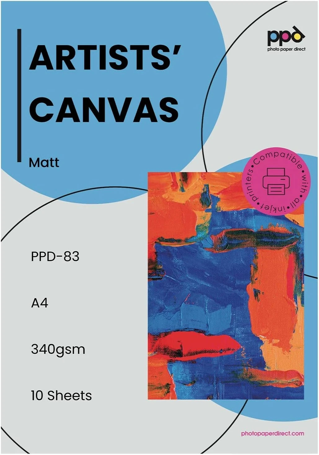 Printable Fabric Sheets, Canvas Paper for Inkjet Printer, 8.5X11″ Photo Fabric P