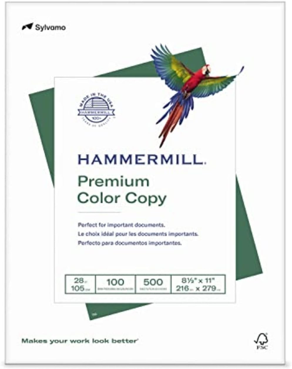 Color Copy Paper 28lb – 8.5×11 – 500 Sheets – 100 Bright