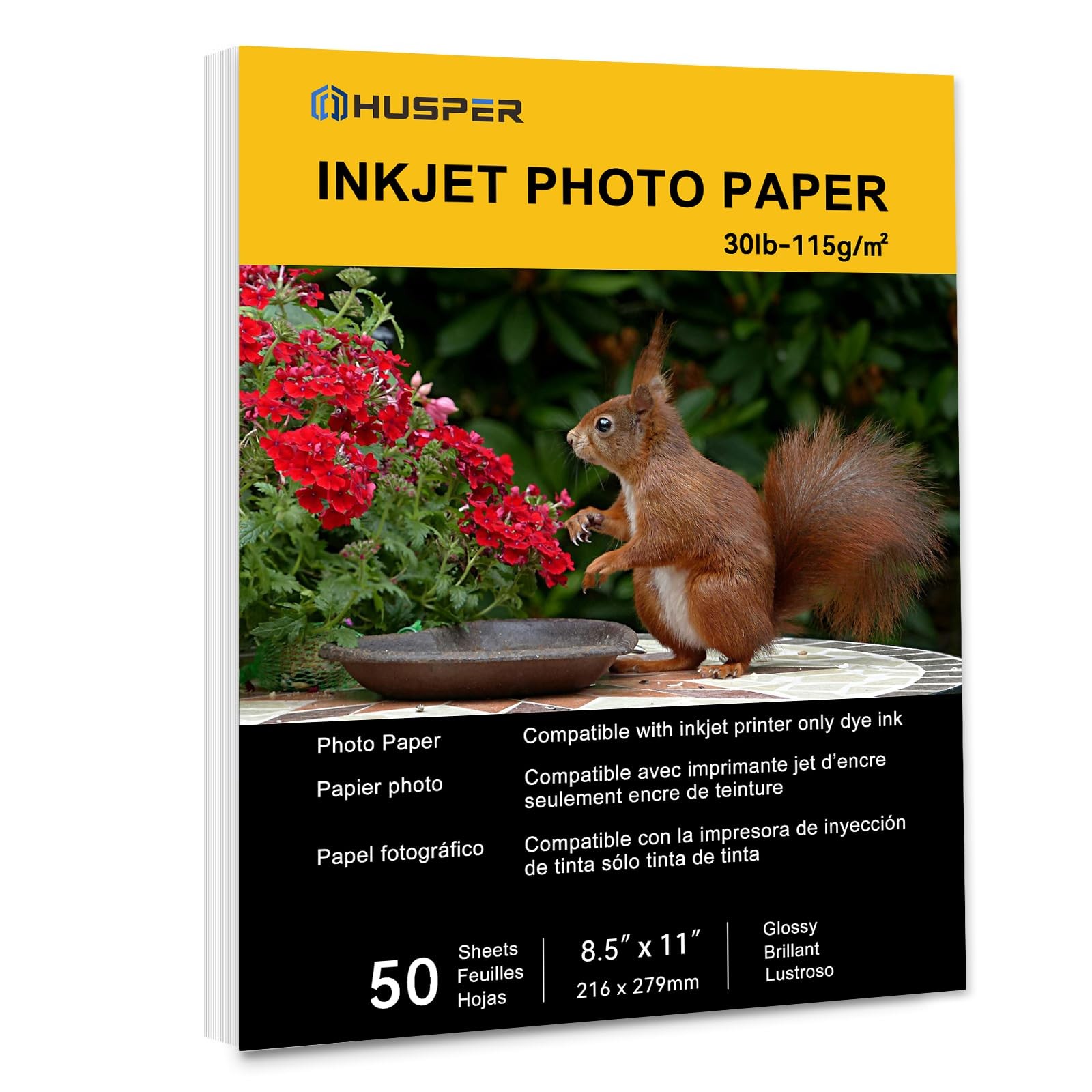 Glossy Thin Inkjet Printer Paper 8.5×11 Inches 50 Sheets for DIY Chip Bag and…