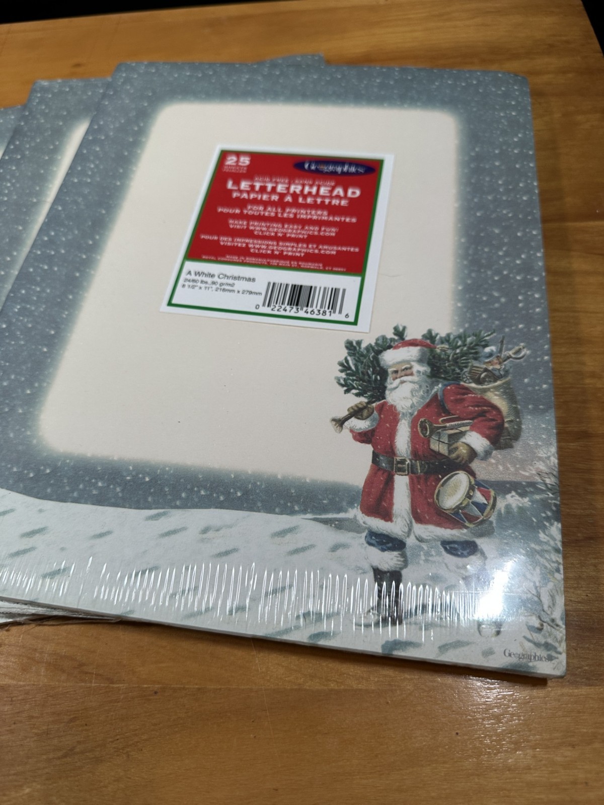 Christmas letterhead paper, 3 packs all new