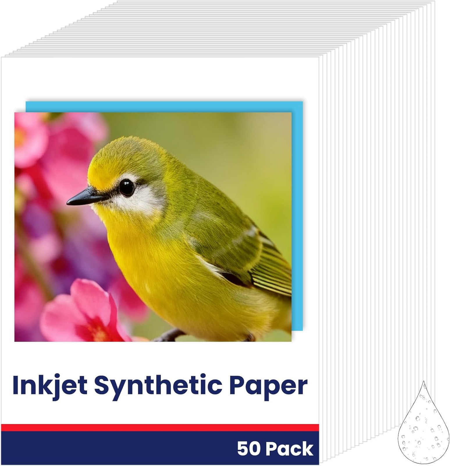Waterproof White Inkjet Paper Synthetic Tearproof Printer Paper 8.5 x 11 Matte