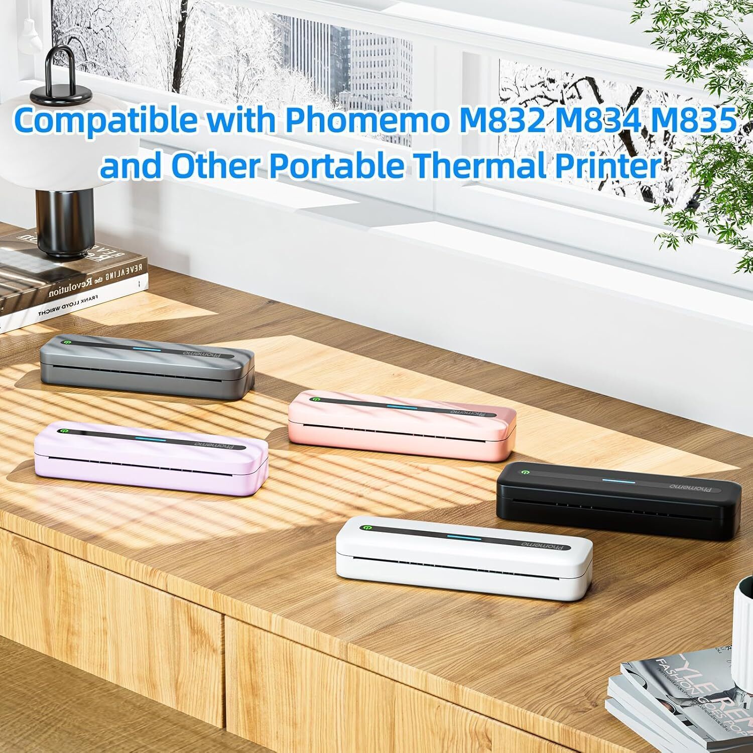 6 Rolls A4 Thermal Printer Paper 8.5×11″ for M08F M832 M834 Portable Printer US