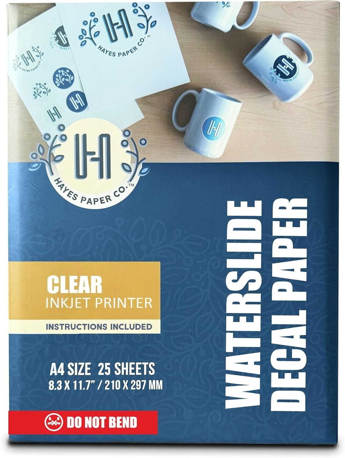 Eco-Friendly Waterslide Decal Paper – 25 Clear A4 Sheets for Stunning Prints
