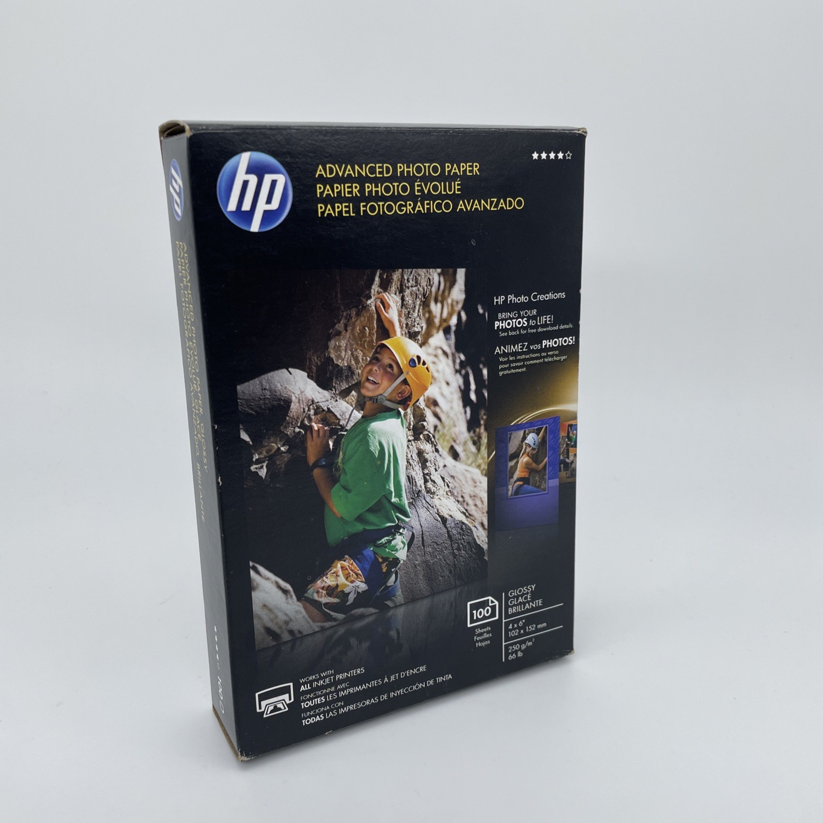 HP Premium Photo Paper Gloss Finish 4×6 ~95 count INKJET Printers Open Box