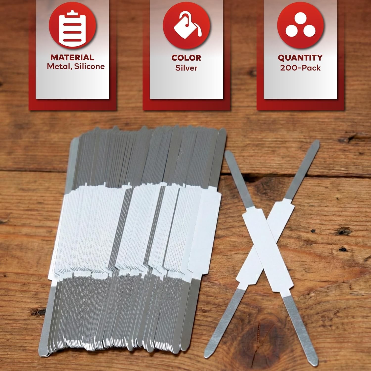 Self Adhesive Fasteners 2 Inch Capacity 200-Pack Archival-Grade Two Prong Paper