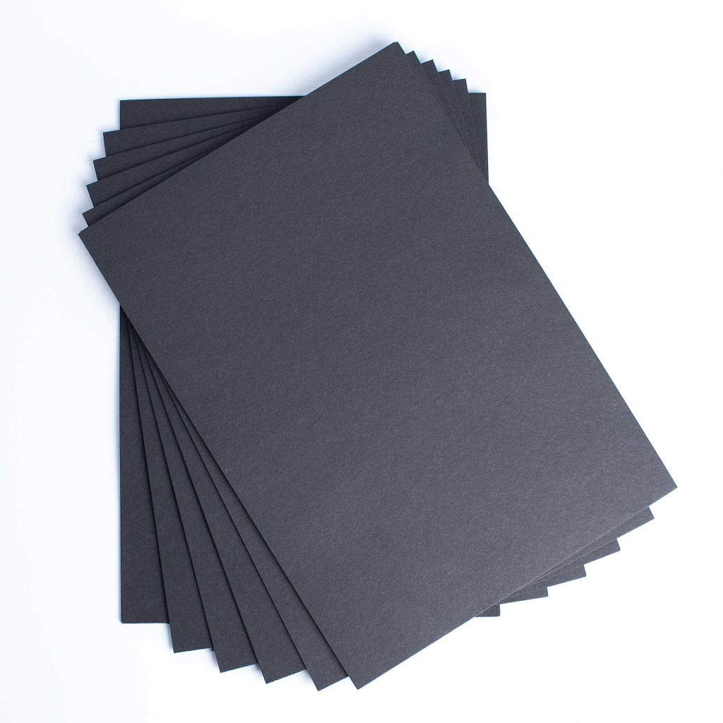 House of & Paper A4 160gsm Card – Black 25 Count Sheets