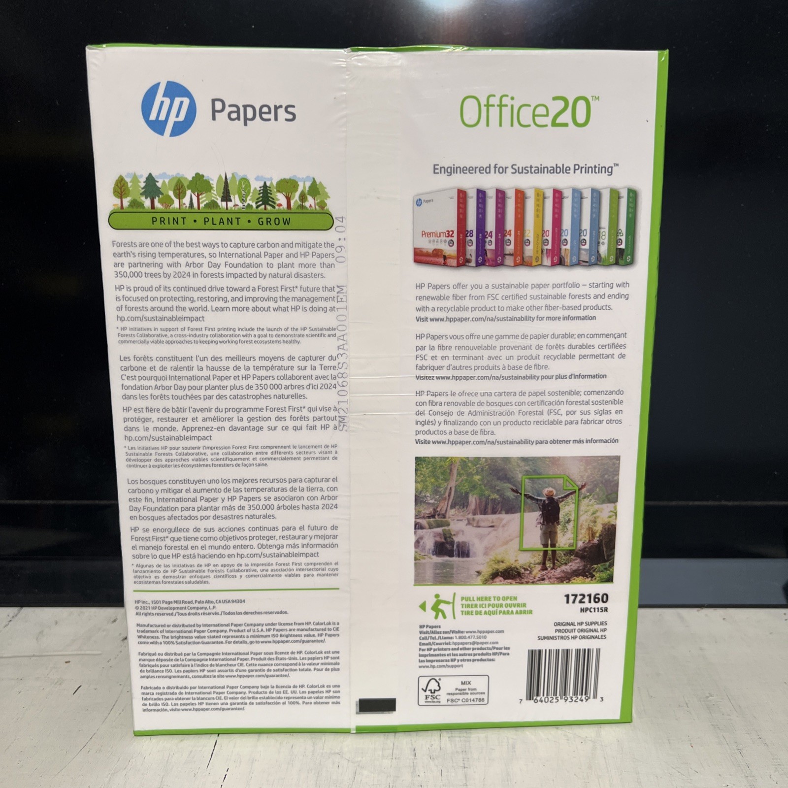 HP Office20 Printer Paper, White Letter Size 8.5″ x 11″, One Ream / 500 Sheets