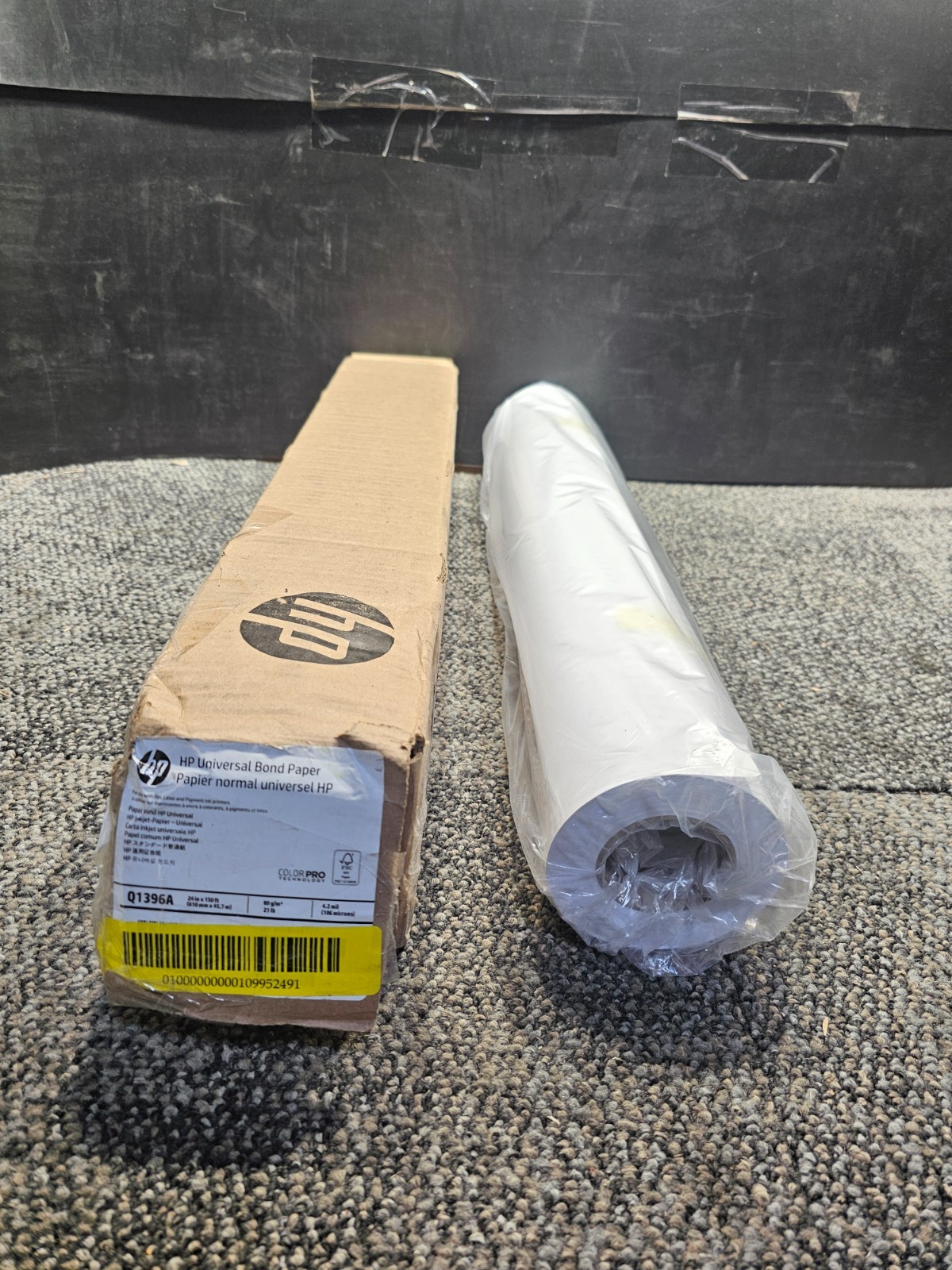 HP Q1396A Universal Bond Paper, 24” x 150 ft., 21 lb, 4.2 mil White