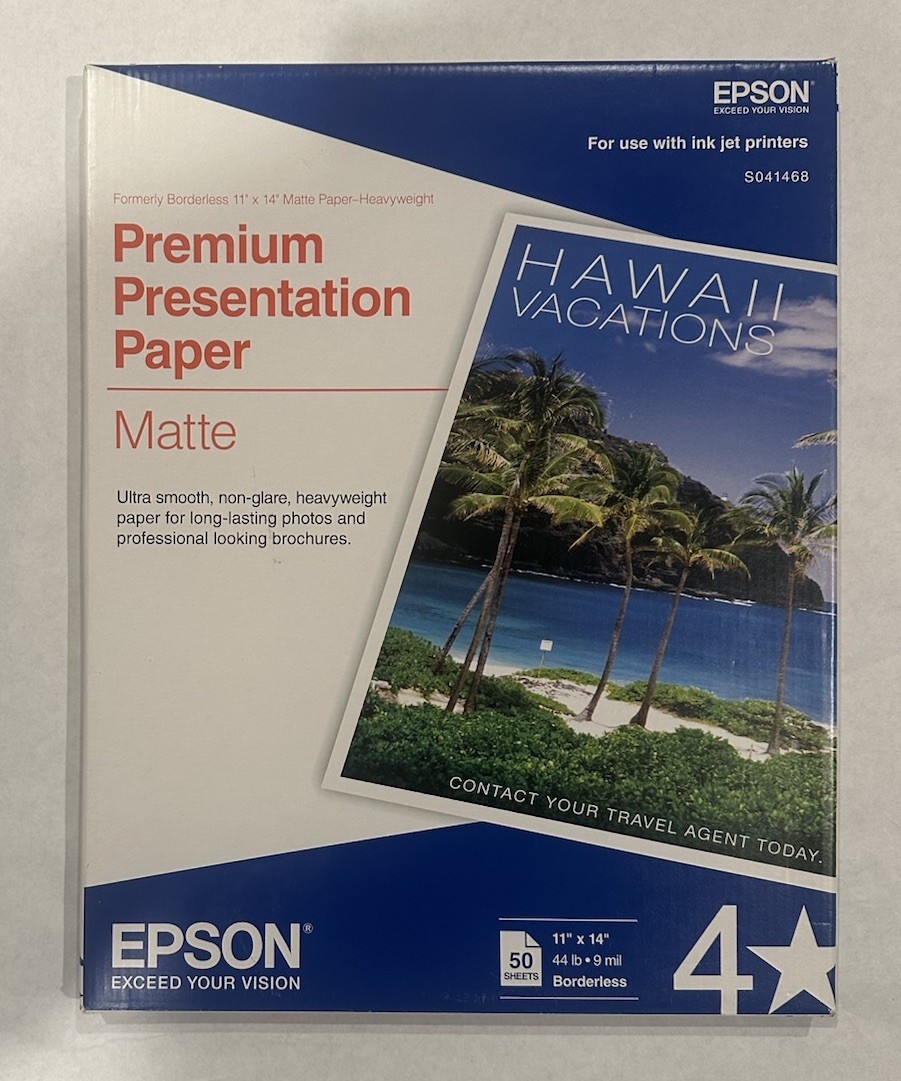 Epson Borderless 11×14 Matte Paper Heavyweight S041468