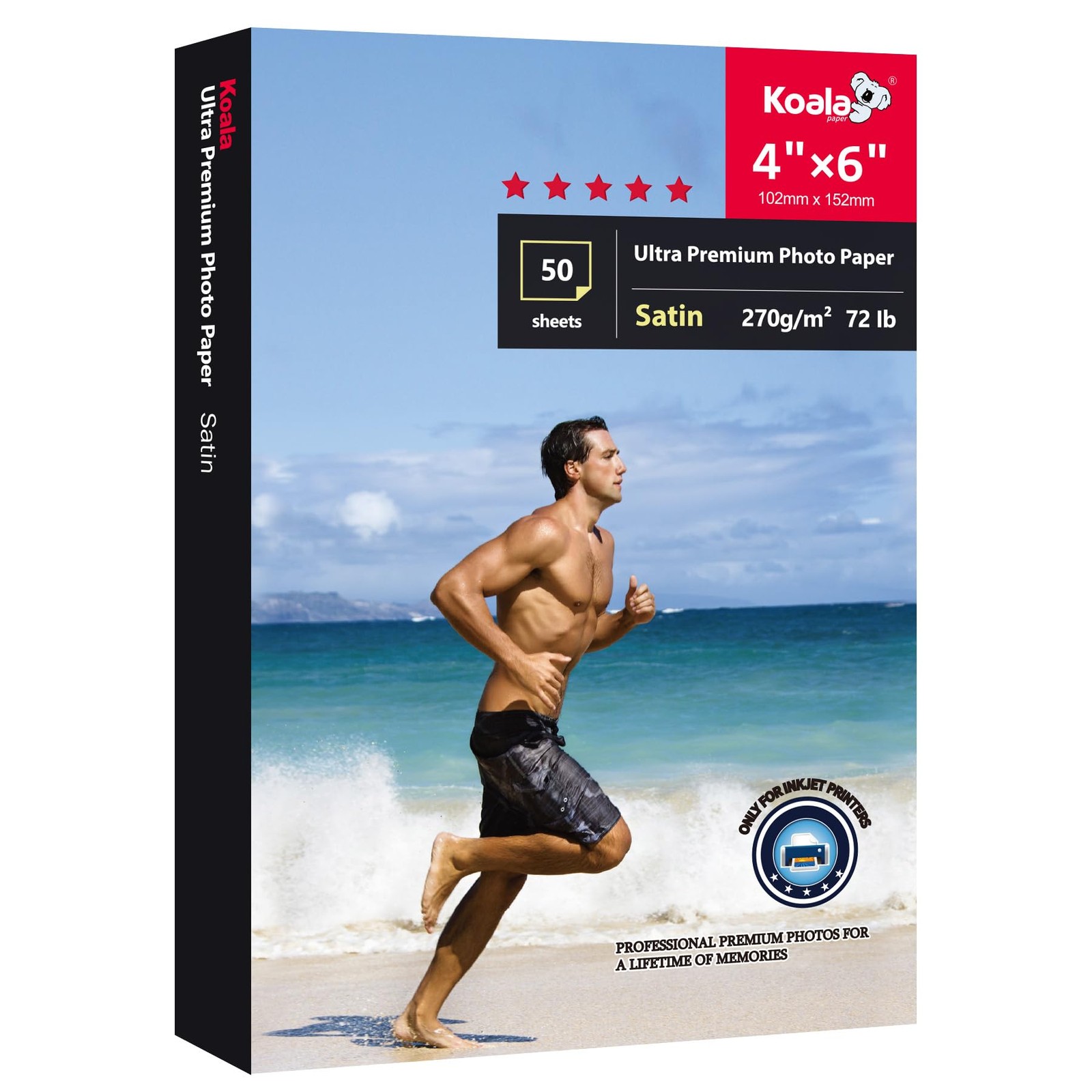 Koala Ultra Premium Photo Paper 4X6 In Satin Photo Printer Paper for Inkjet P…