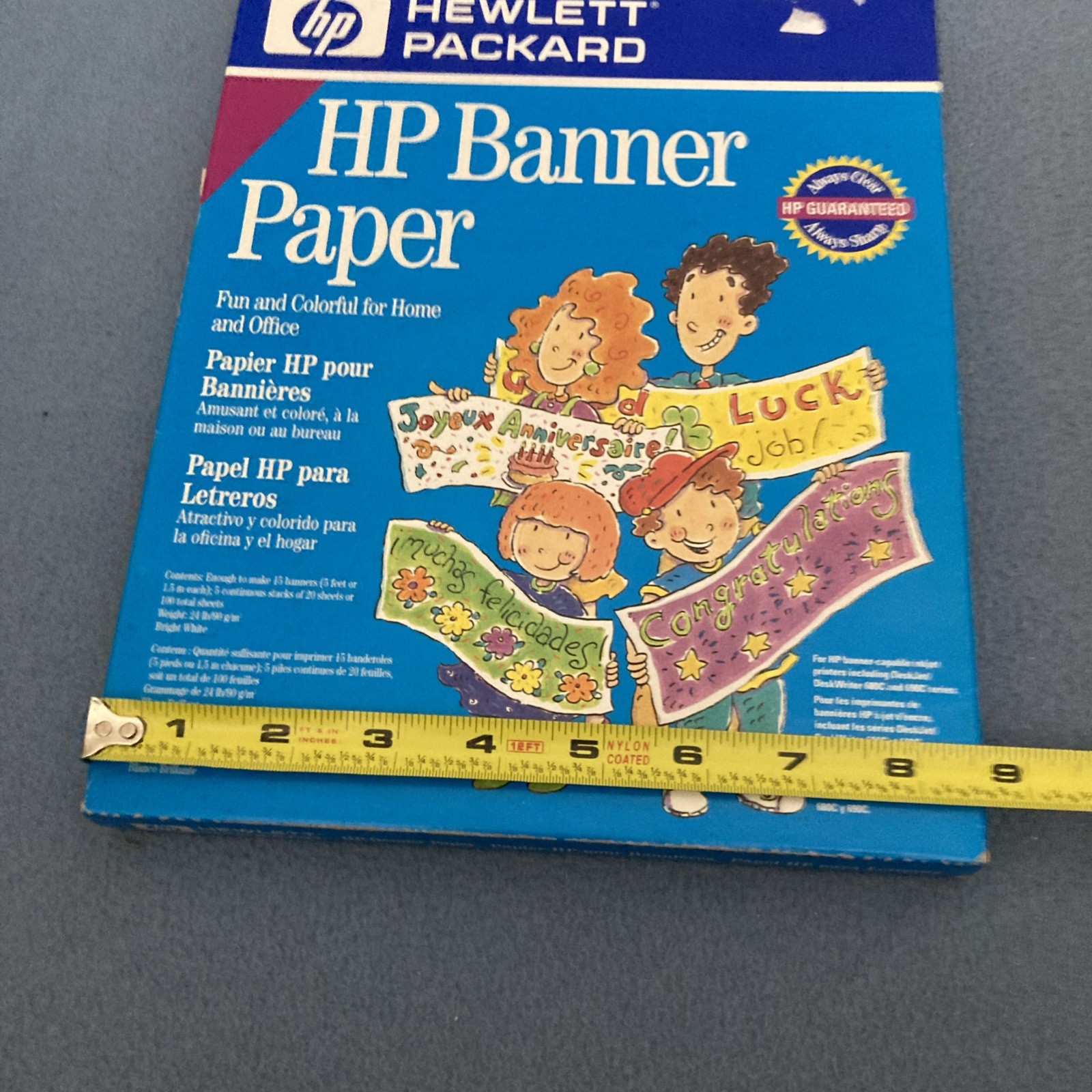 NIB HP Banner Paper for Inkjet Printers – Make Your Own Banners – 100 Sheets