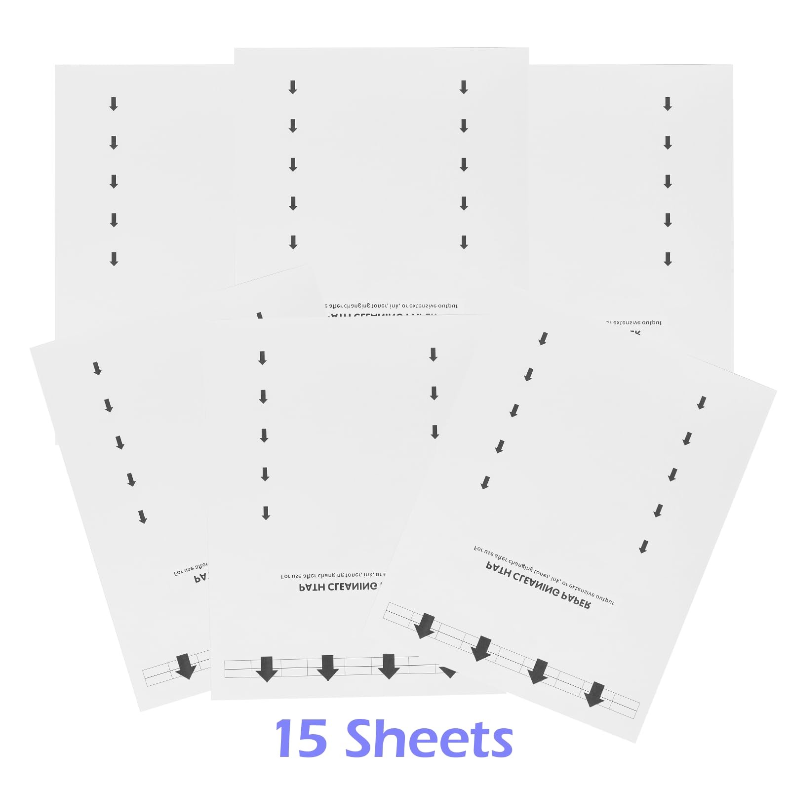 15 Printer Cleaning Sheets for Laser & Inkjet Copiers and Fax Rollers
