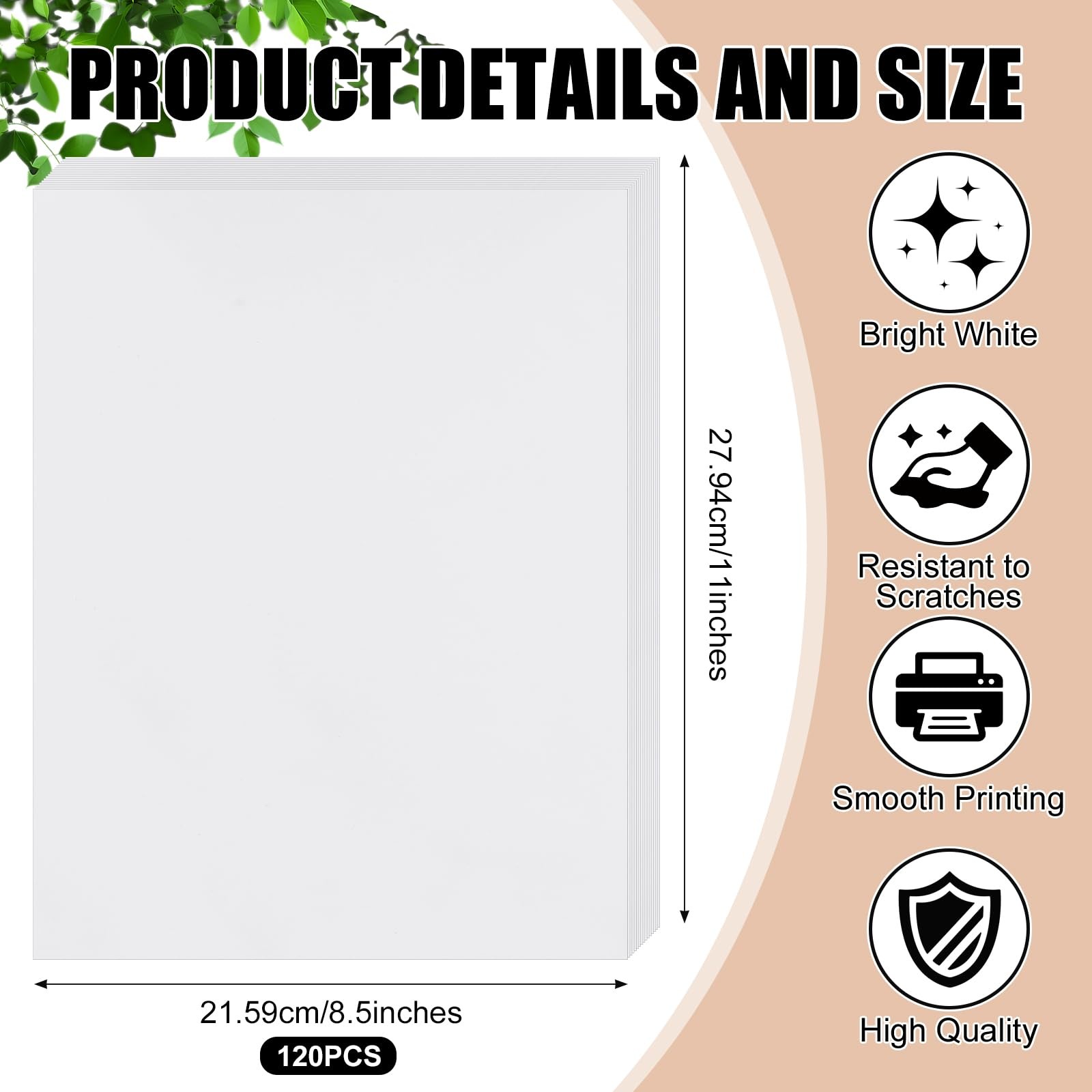 Feifeiya Washi Paper Sticker White Printable Multipurpose Copy Paper Inkjet