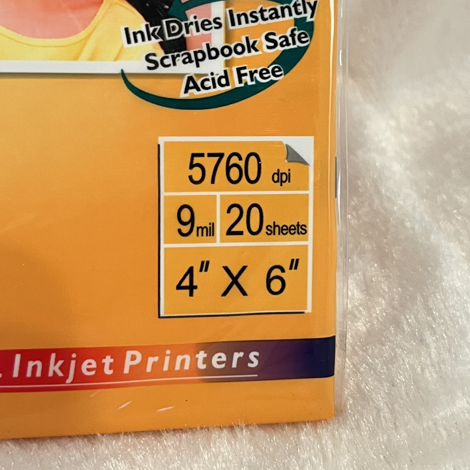 Lot 4×6 Glossy Photo Paper HP & Premium 120 Sheets Total Inkjet Hewlett Packard