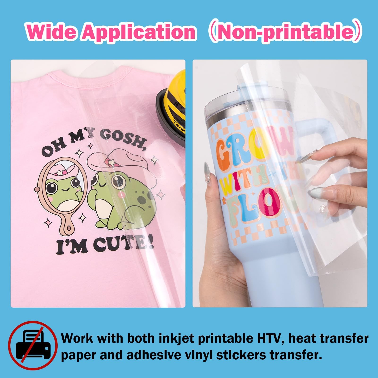 Heat Transfer for Heat Transfer for T-Shirts 1 roll, 11.7″ X 170″ Masking Fil…