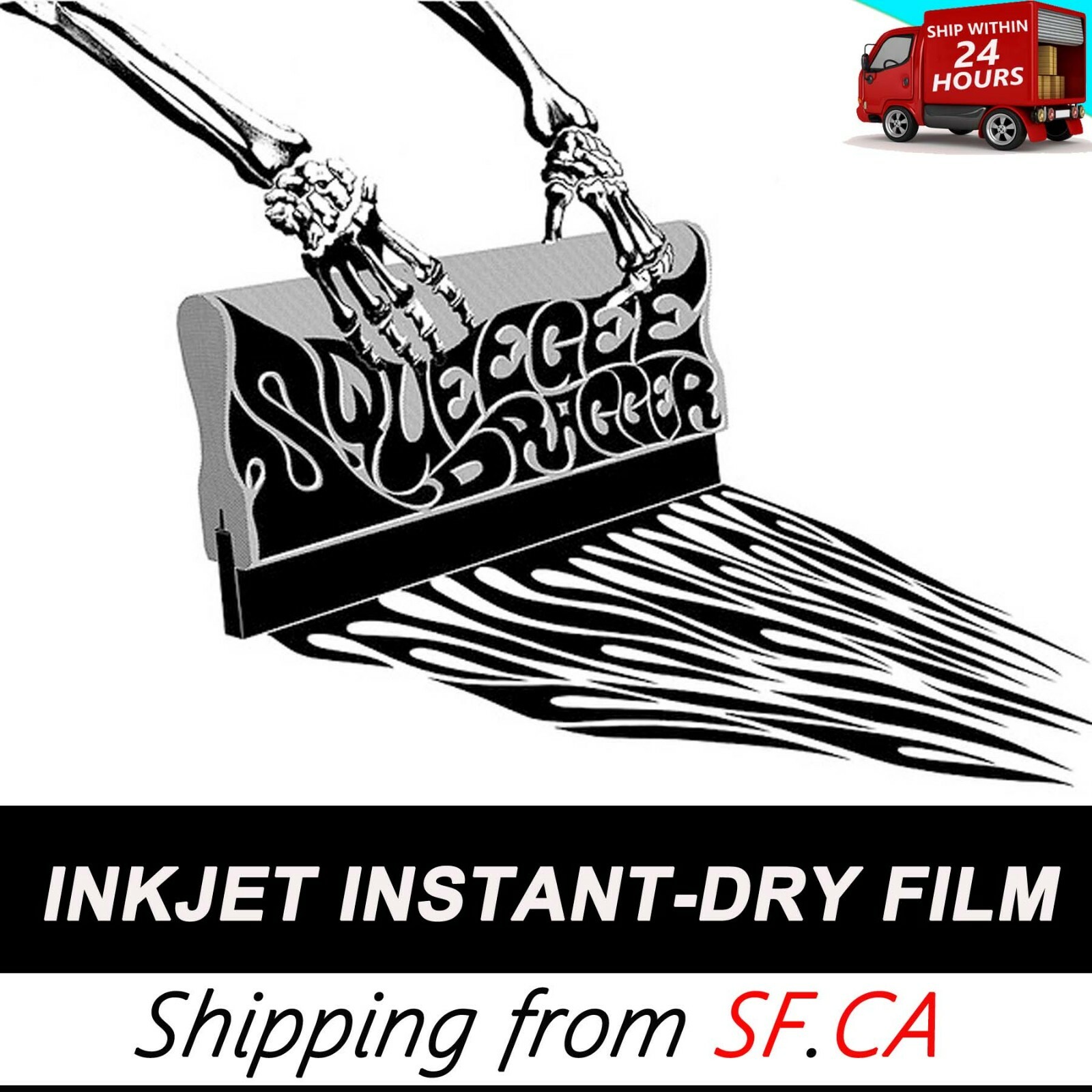 13″x100ft，Waterproof Inkjet Quick-Dry Transparency Film for Silk Screen Printing