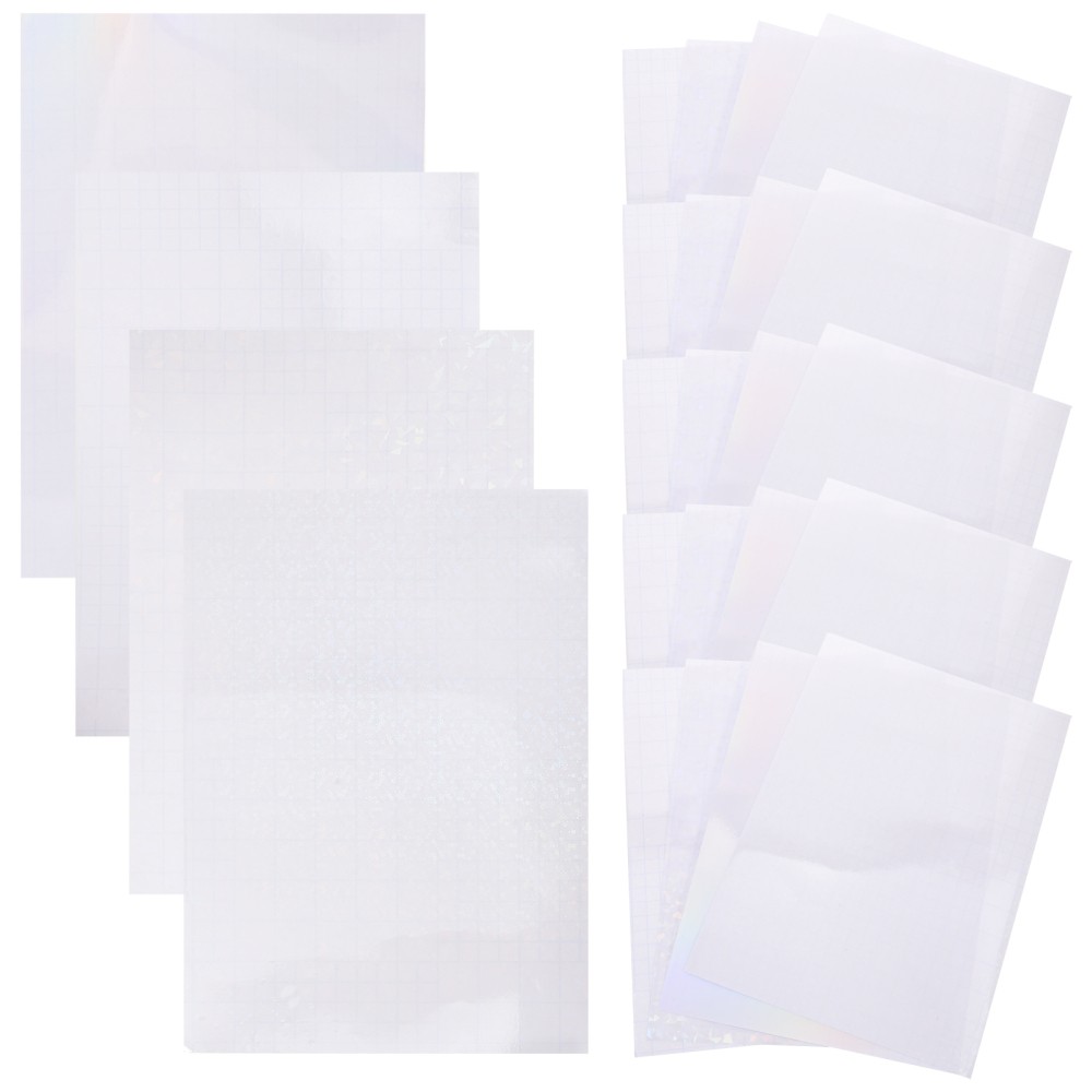 40 Sheets Holographic Laser Stickers Printable Paper Hologram Film DIY