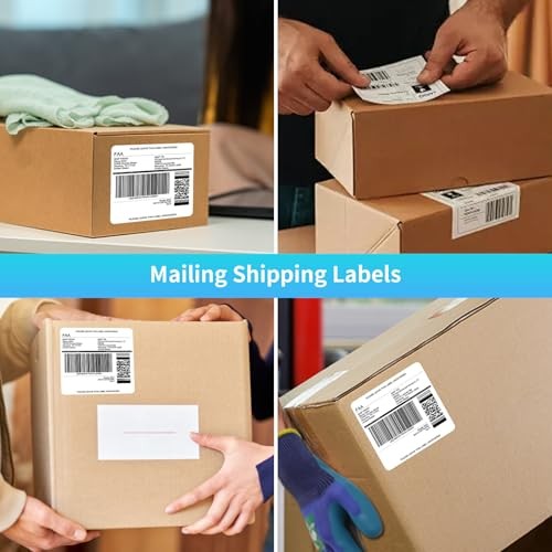 Printable Sticker Paper, 3-1/3″ x 4″ Shipping Address 500 Sheets / 3000 Labels