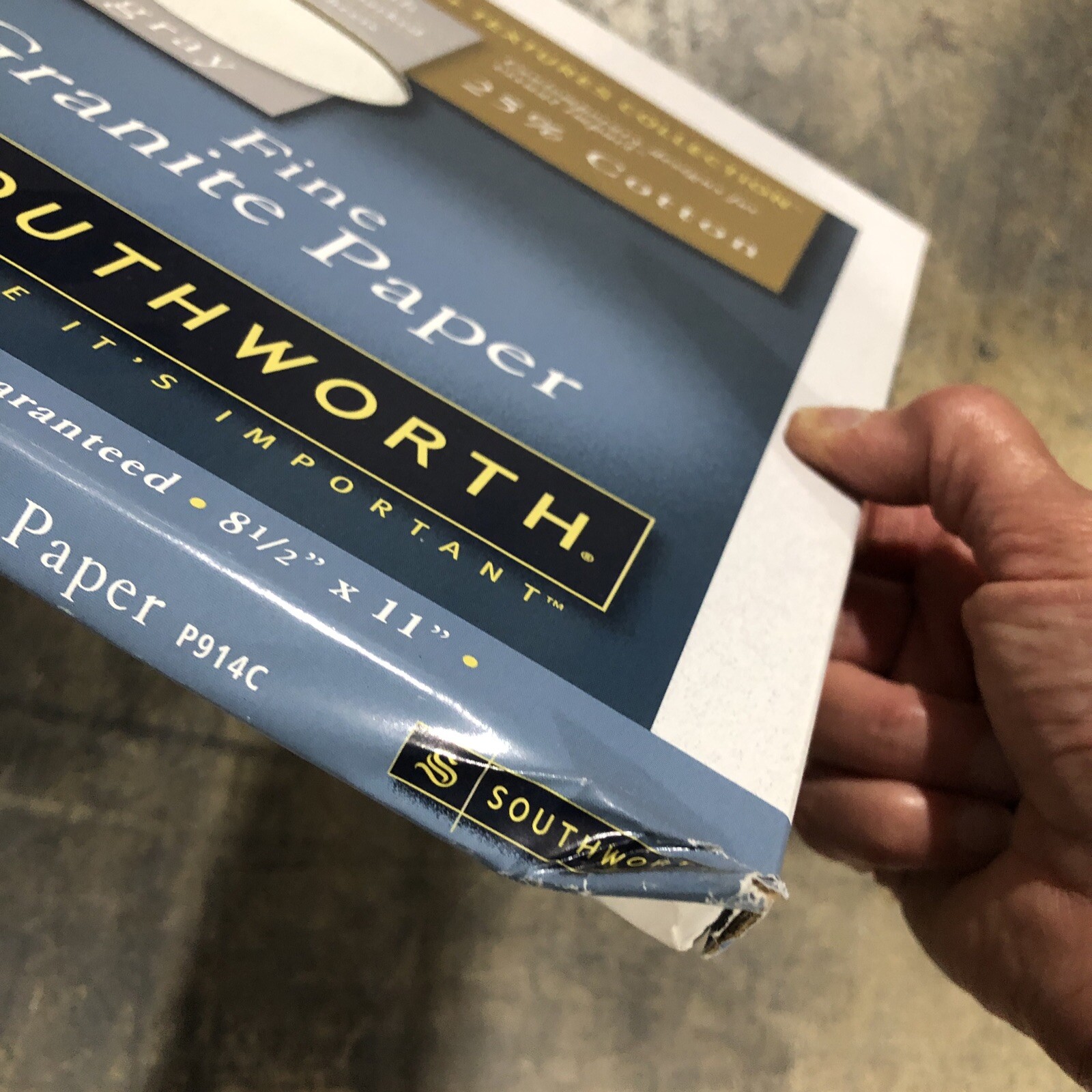 Southworth Colors + Textures Collection Fine Granite Paper 80 Sheets Gray P914C
