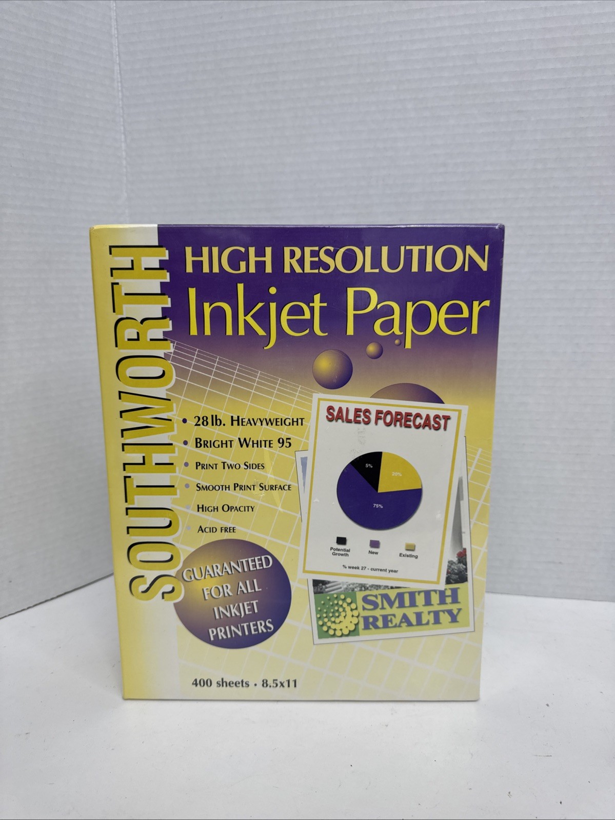 Southworth high resolution inkjet paper 28lb. bright white 95 400 Sheets Sealed