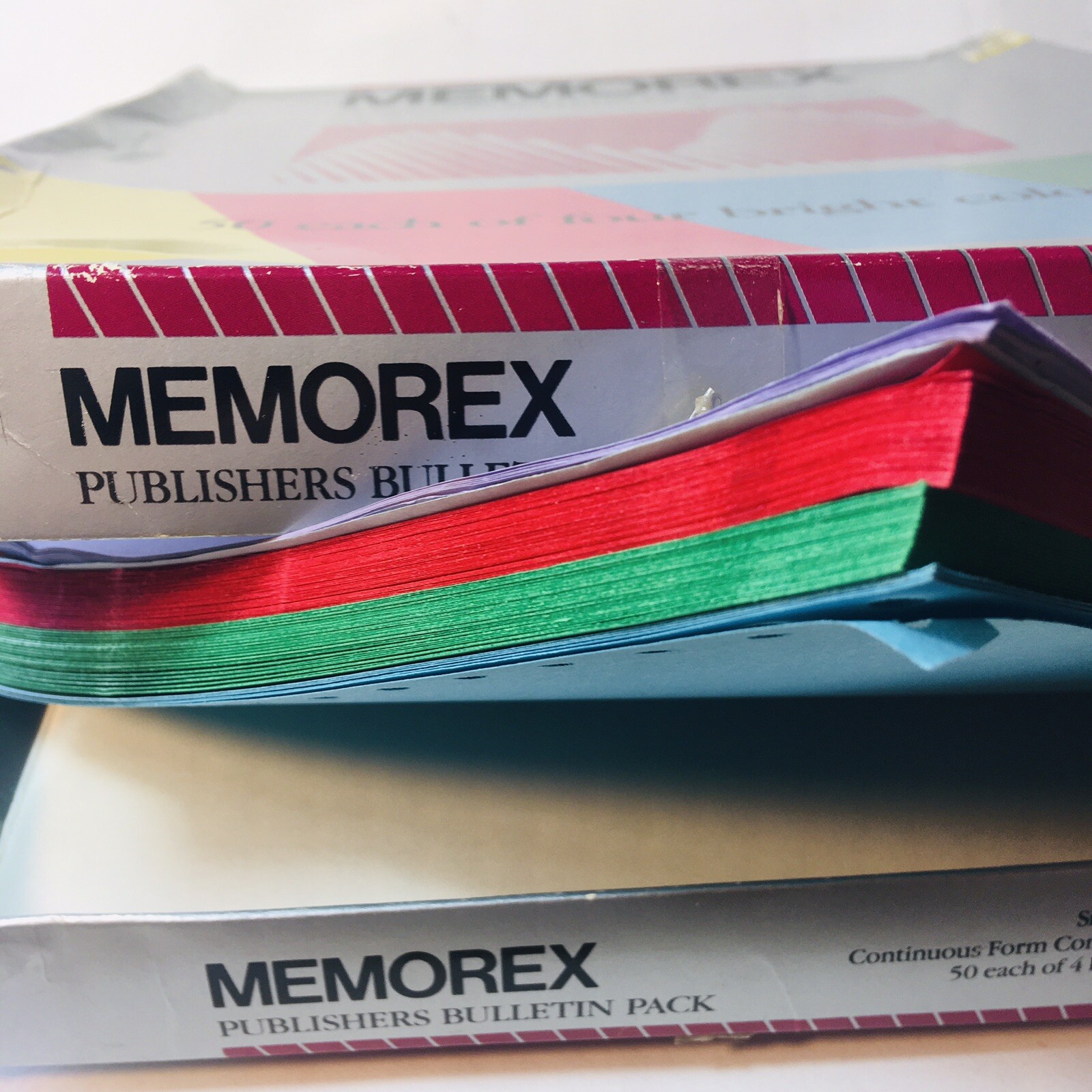 Memorex Publishers Bulletin Pack Continuous Form Computer Paper Dot Matrix Color