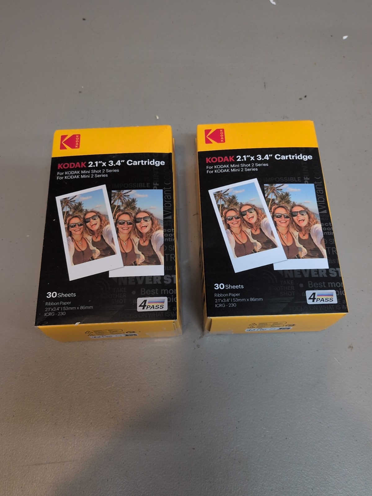 2 pack Kodak Instant Print 2.1″x 3.4″ Cartridge 60 Sheets Total