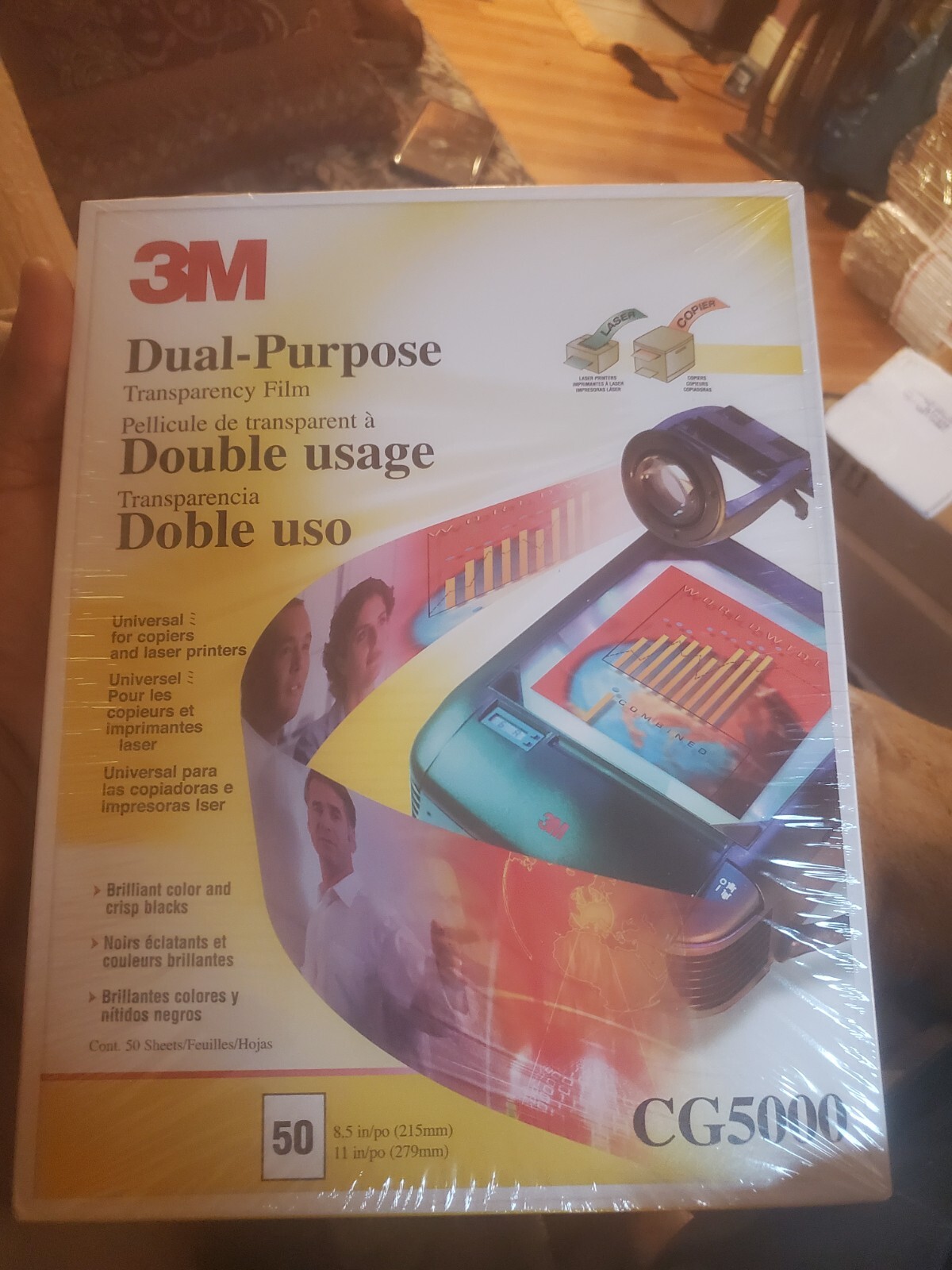 New !3M CG5000 Multipurpose Transpareny Film Printer Paper. Double Usage.