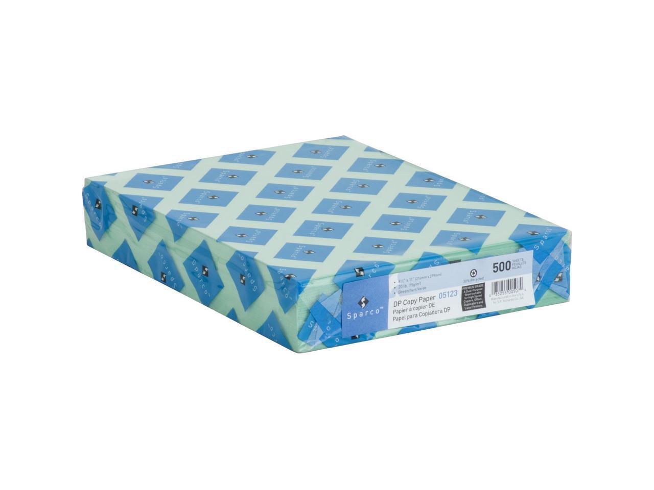 Sparco Premium Copy Paper 20Lb 8-1/2″x11″ 500/RM Green 05123