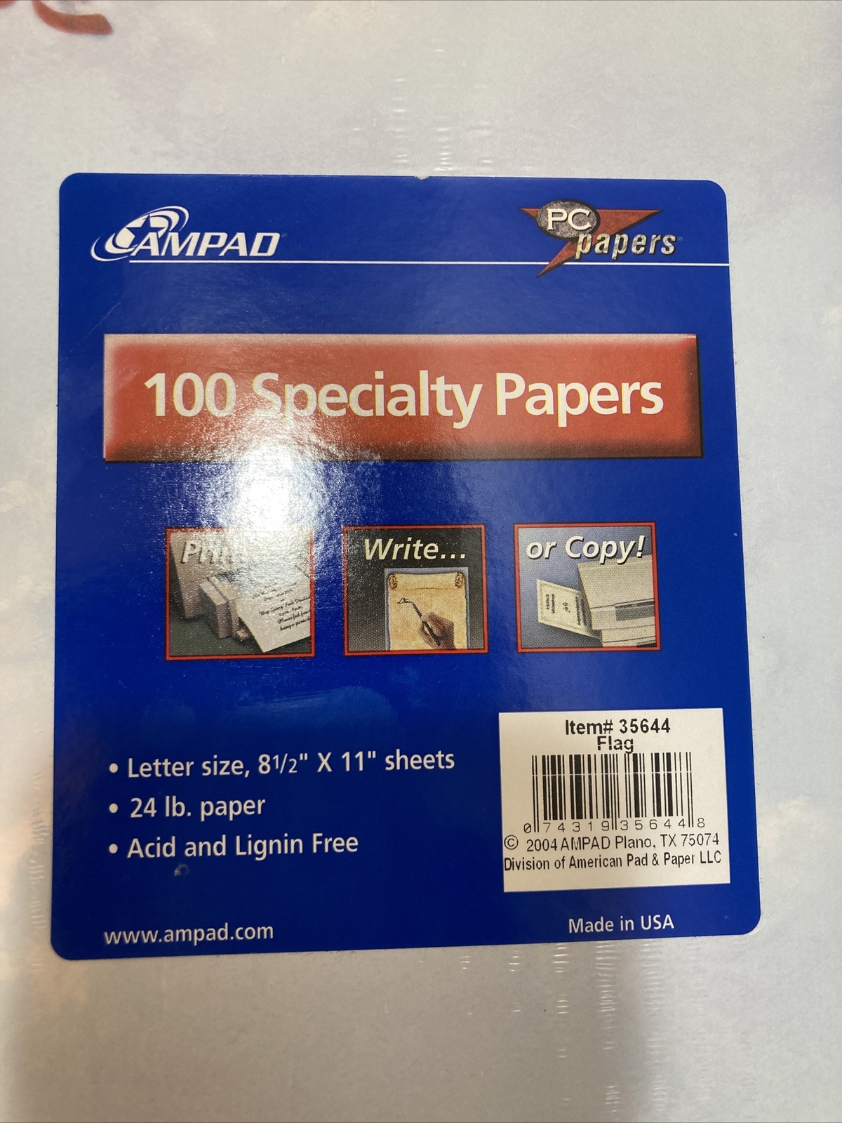 Printer Paper Flag W COCHRAN lot of 2 Paper 100 sheets ea Made in USA
