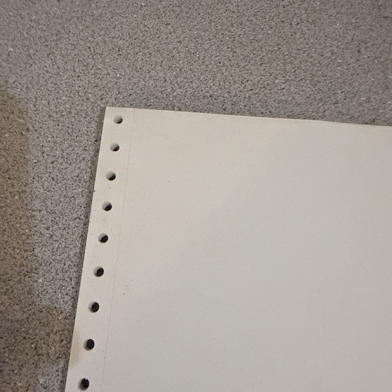 Continuous Dot Matrix Vintage Printer Paper Tractor Feed 50 Sheets 8.5 x 11 NOS