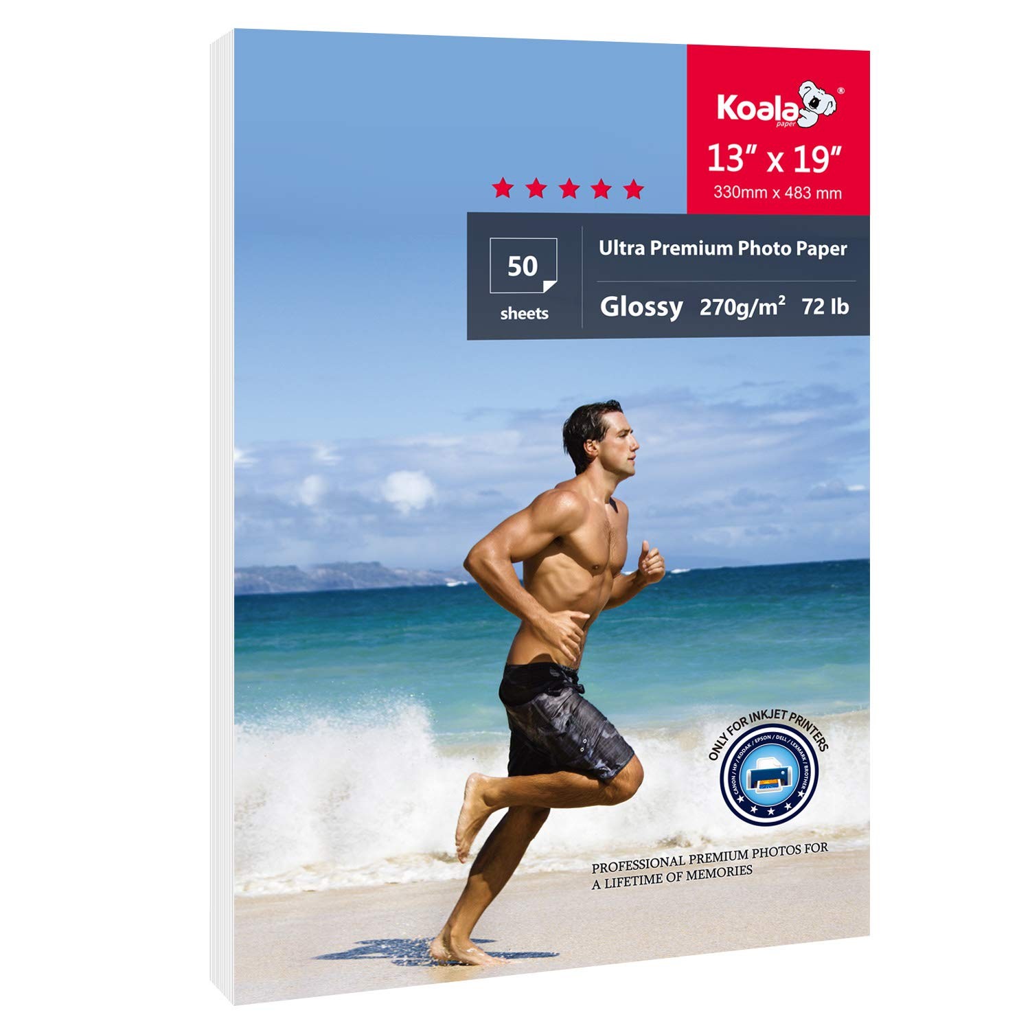 Koala Ultra Premium Photo 13×19 In Glossy Photo Printer for Inkjet Printer Wa…