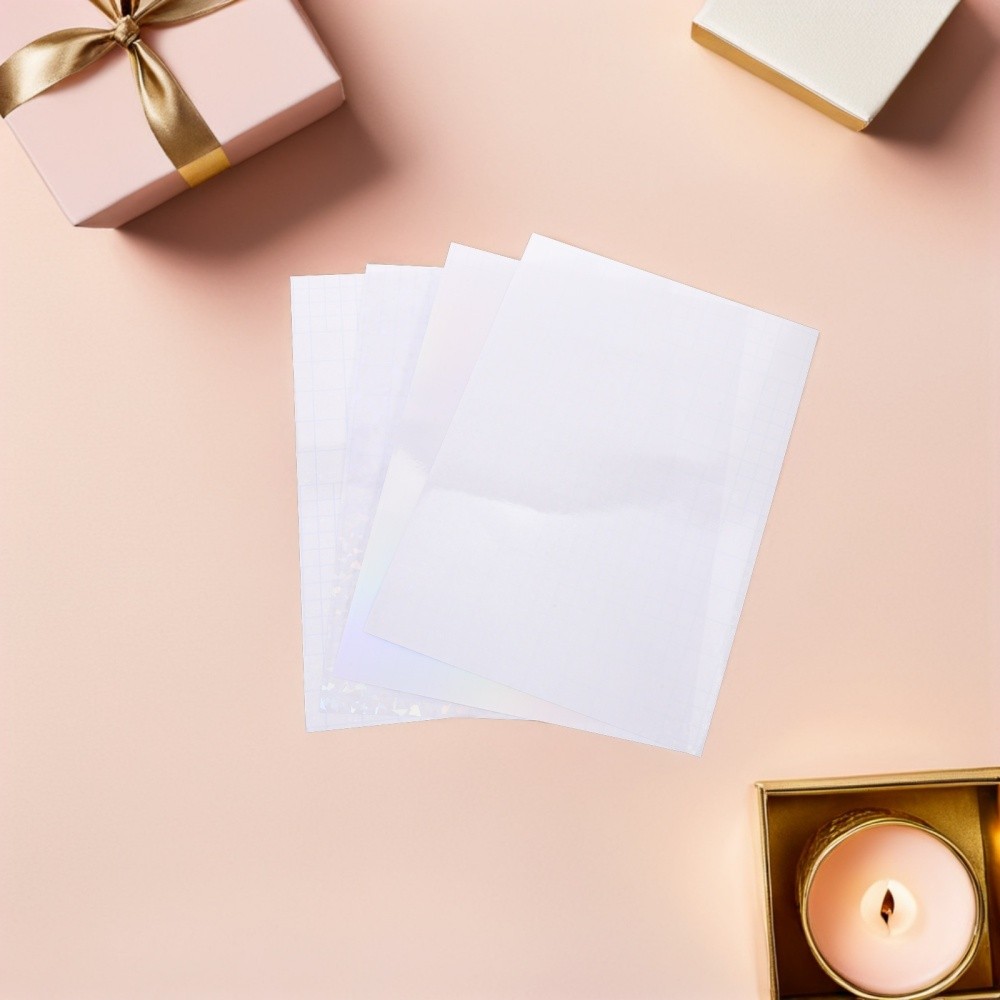 40 Sheets Holographic Laser Stickers Adhesive Film Hologram Paper