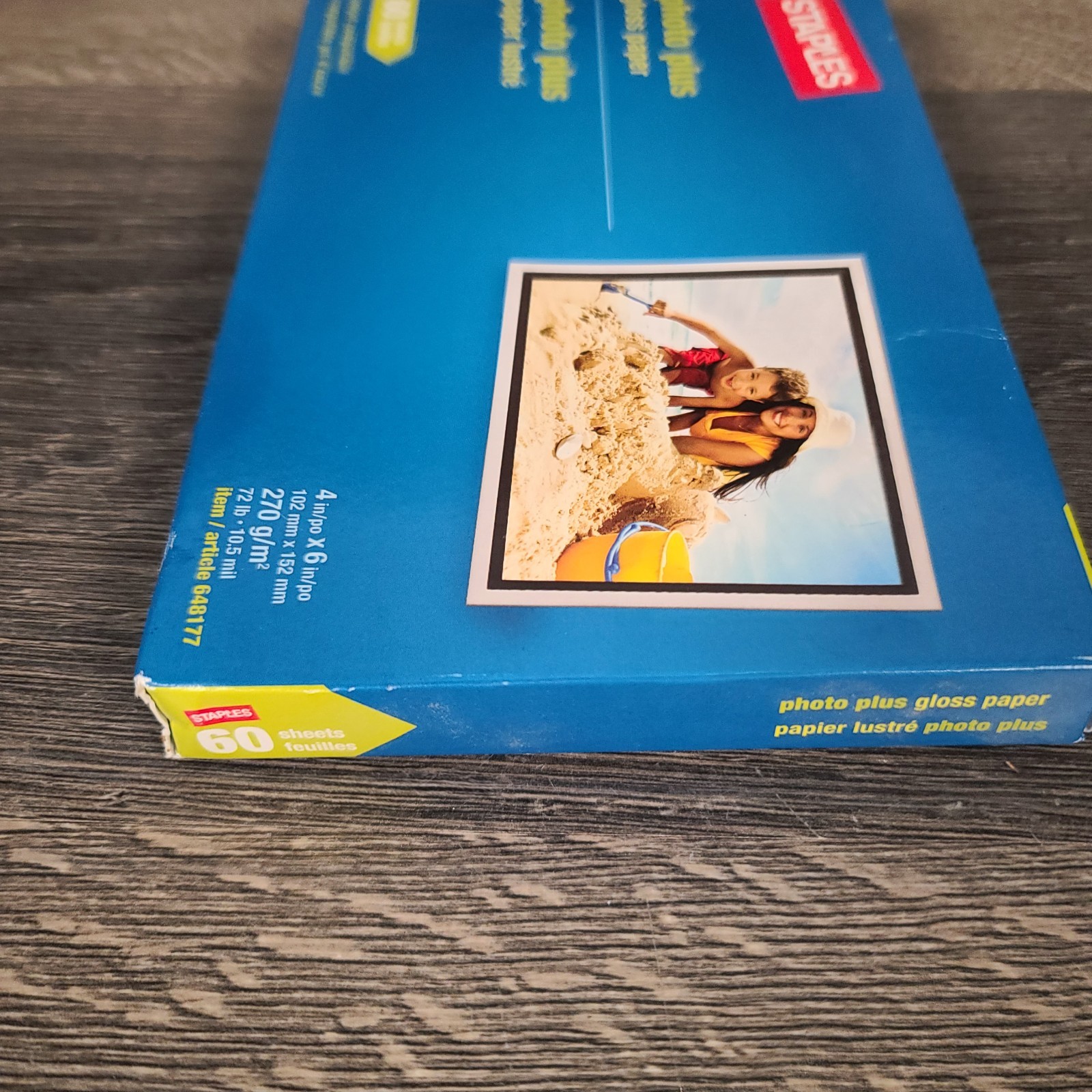 Lot of 2 Inkjet Photo Paper 4×6 Glossy Paper-1 Sealed Staples and 1 Open HP Box