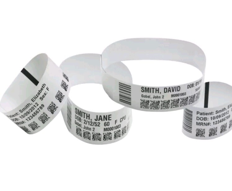 Zebra 10015355K 1″×11″ Adult Z-Band UltraSoft Wristband Cartridge 175 White Band