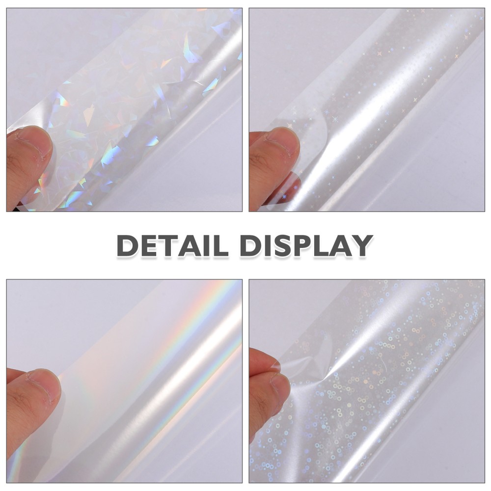 40 Sheets Holographic Laser Stickers Cold Laminated Film Hologram