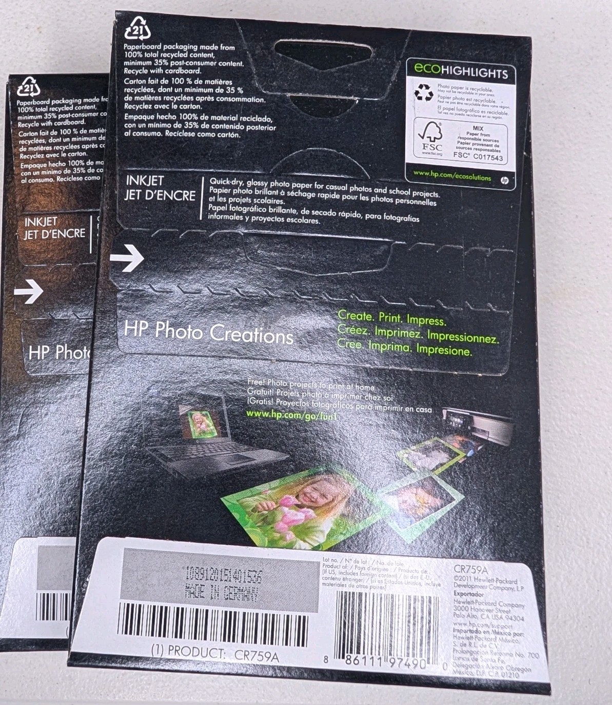 HP Inkjet Everyday Photo Paper Glossy 4 x 6 in. (102x152mm) 100 sheets