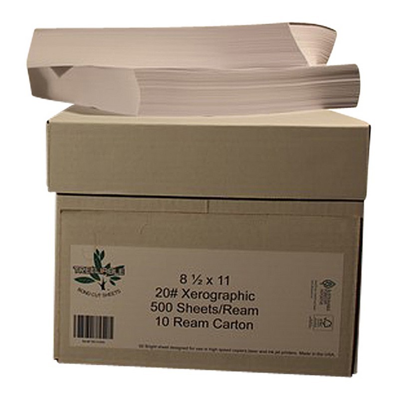 8-1/2″ x 11″ Green 20# Stock Non-Impact Laser & Copier Paper (Carton of 5000)