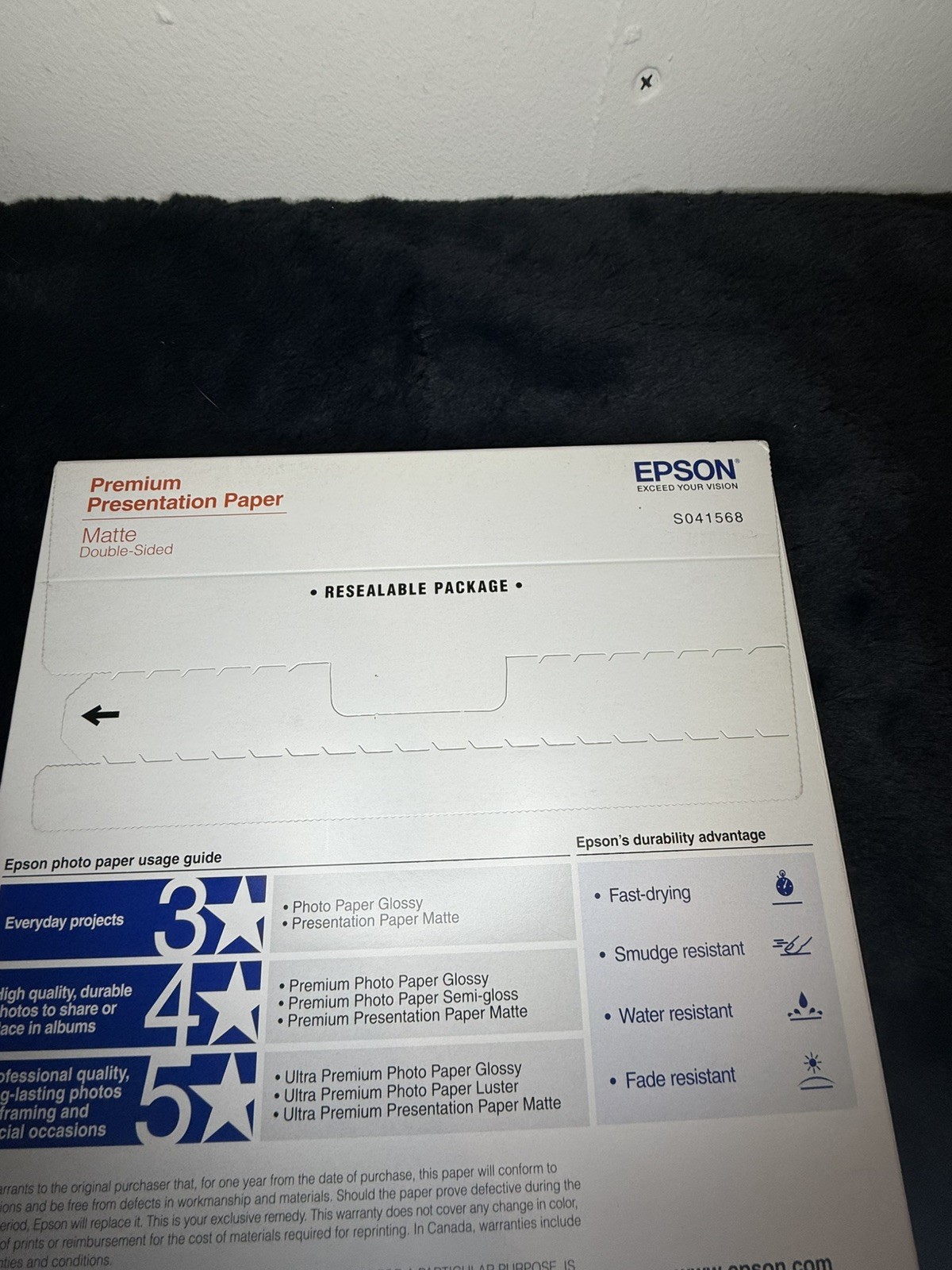 Epson S041257 Premium Presentation Inkjet Matte Paper 8.5×11″ 50 Sheets NEW x2