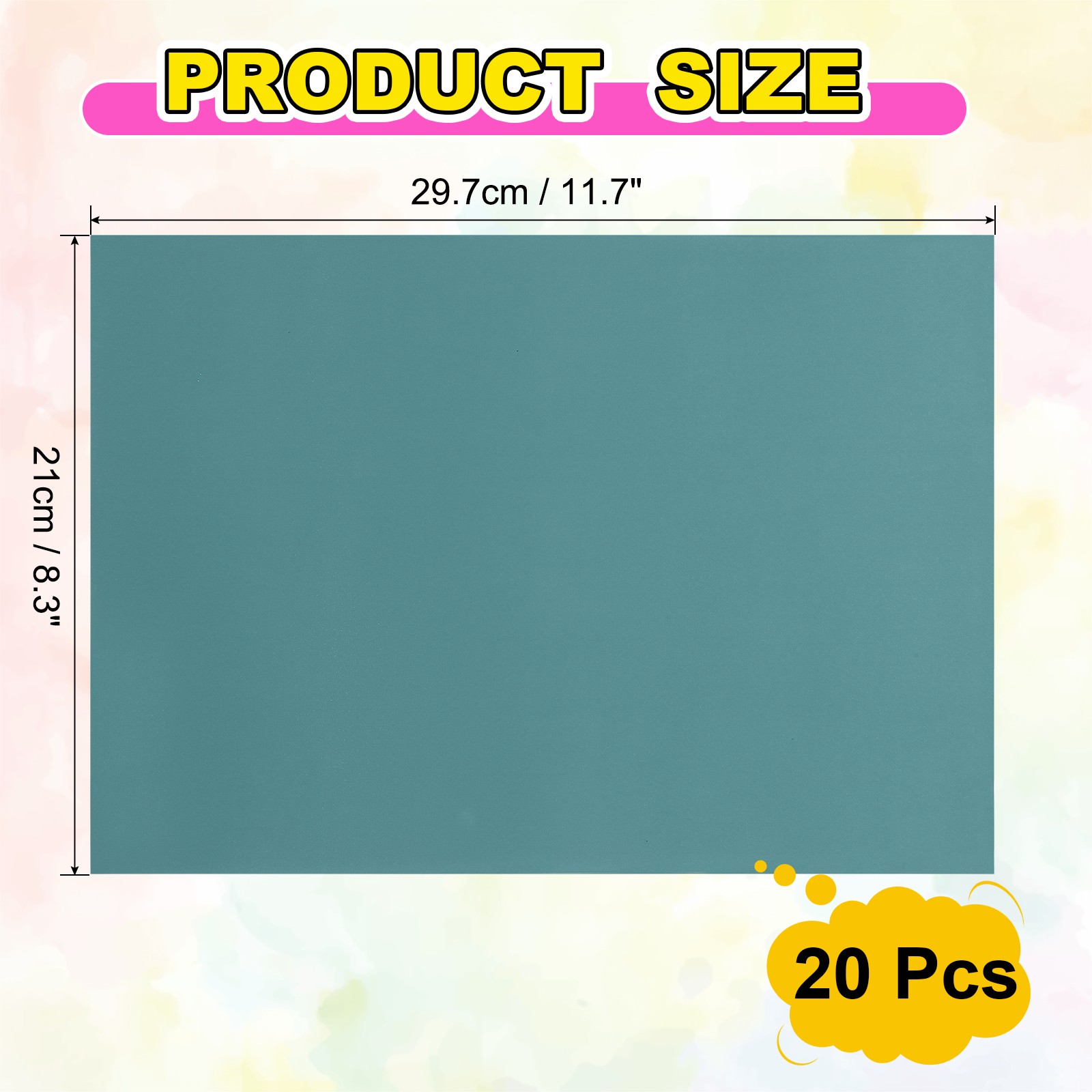 20Pcs Full Sheet Label Sticker Paper, A4 Shipping Labels, Light Blue