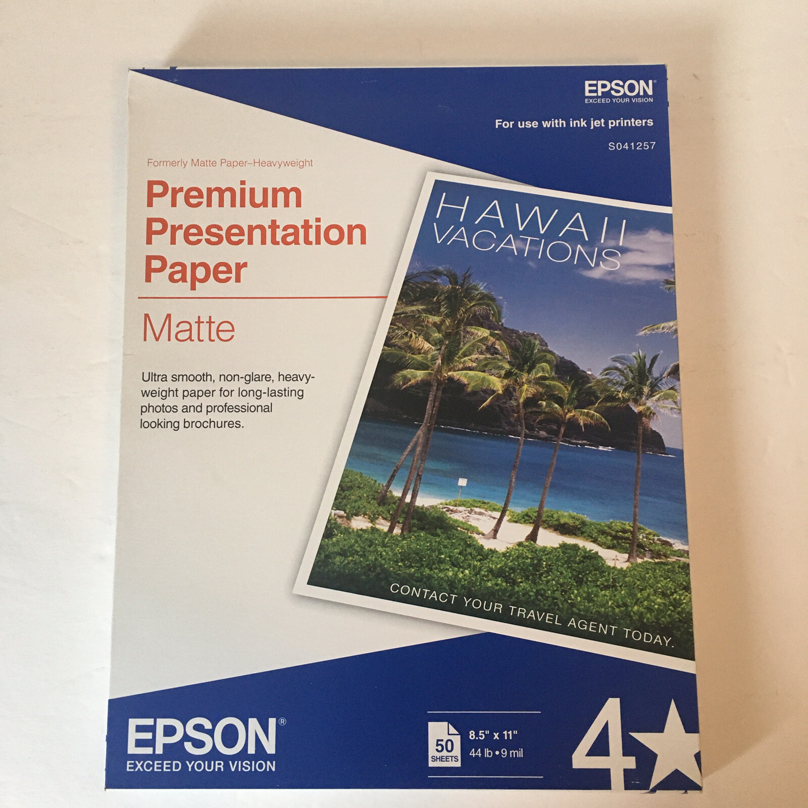 1 Package (50) EPSON S041257 Premium Presentation Paper Matte, 8.5×11