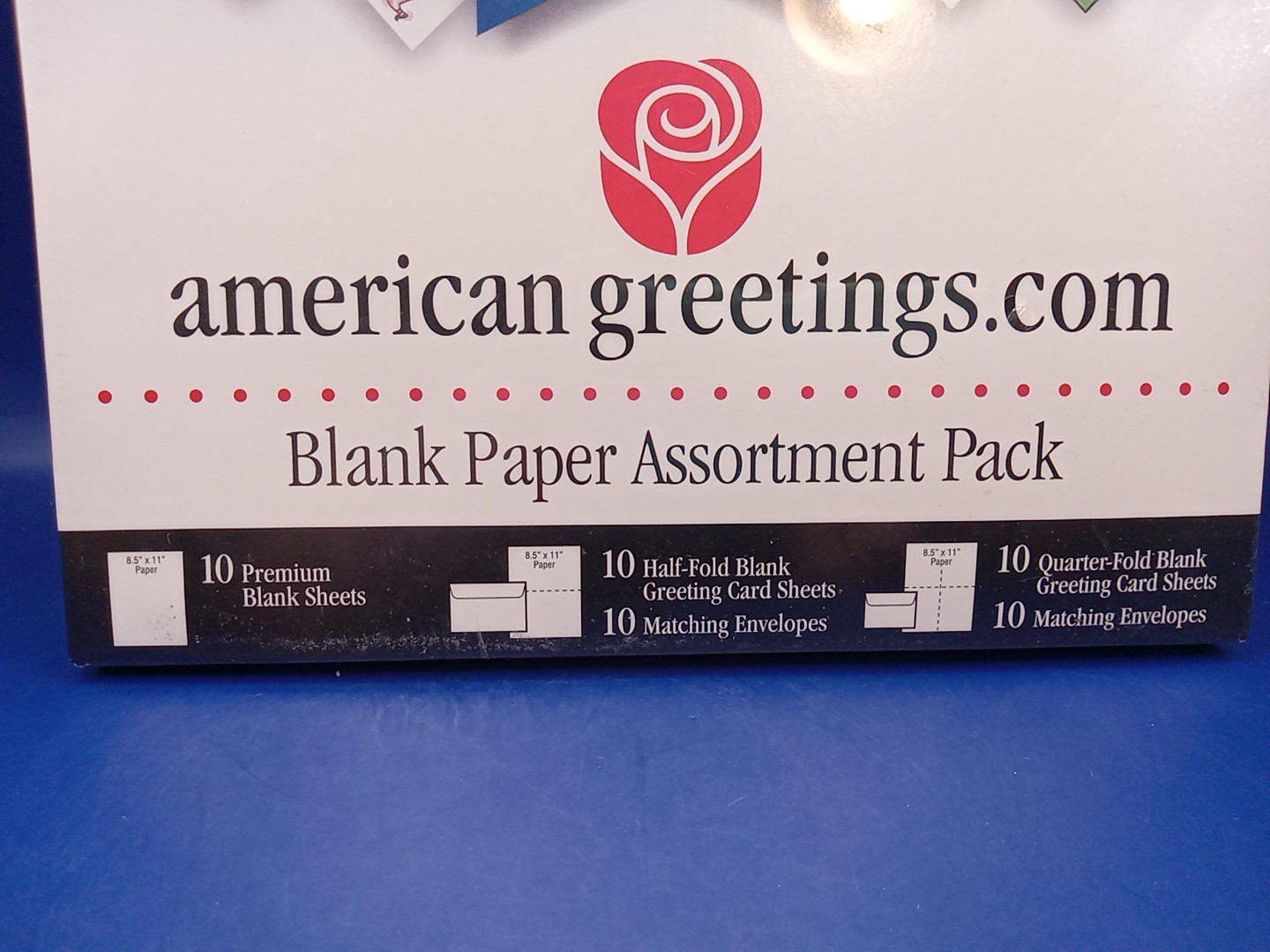 American Greetings BLANK PAPER ASSORTMENT PACK “Greeting Card Set” Computer NEW