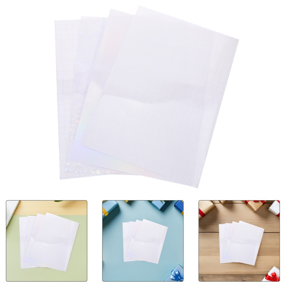 40 Sheets Holographic Laser Stickers Cold Laminated Film Hologram