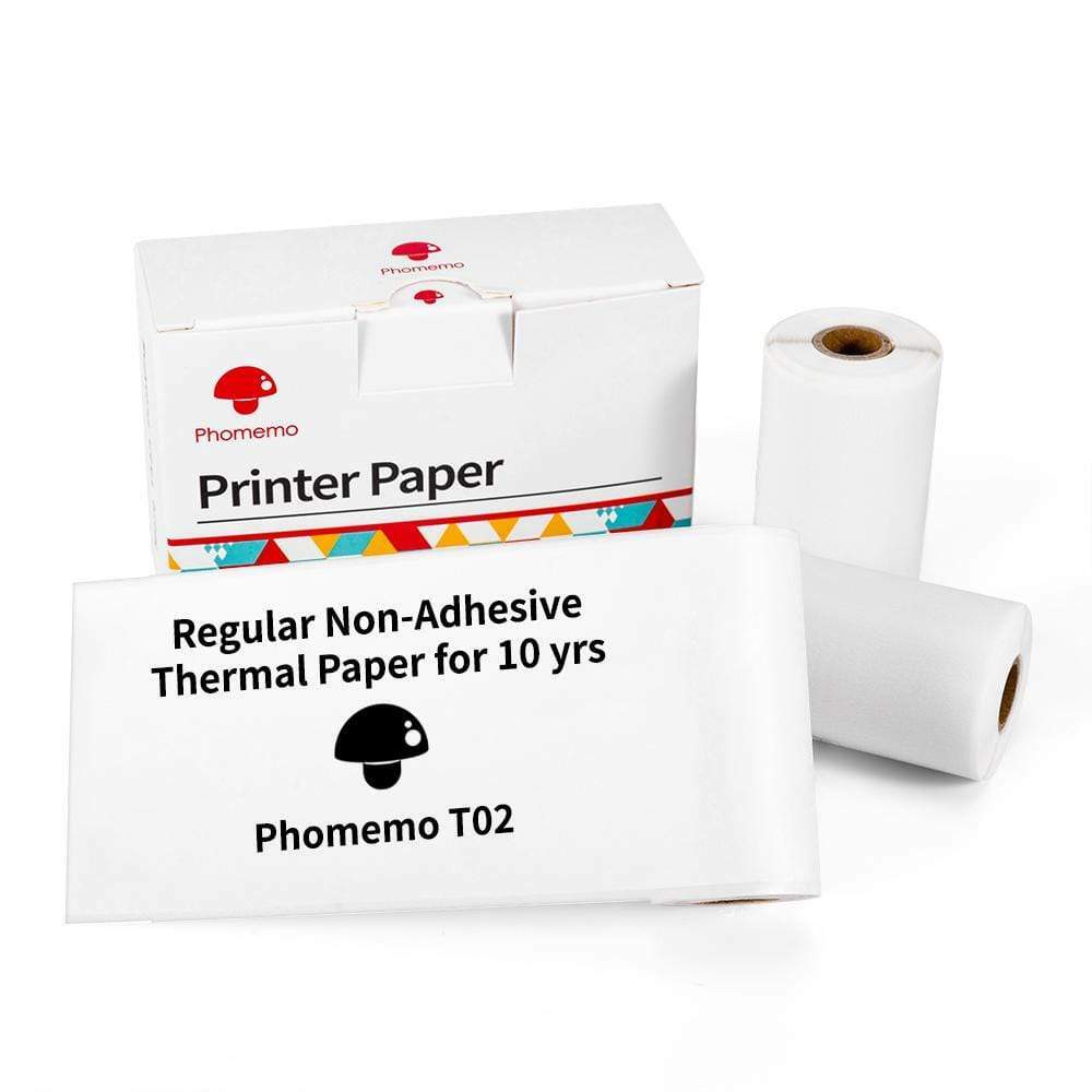 3 Rolls Printer Label Long-Lasting Thermal Paper for Phomemo T02 Sticker Printer